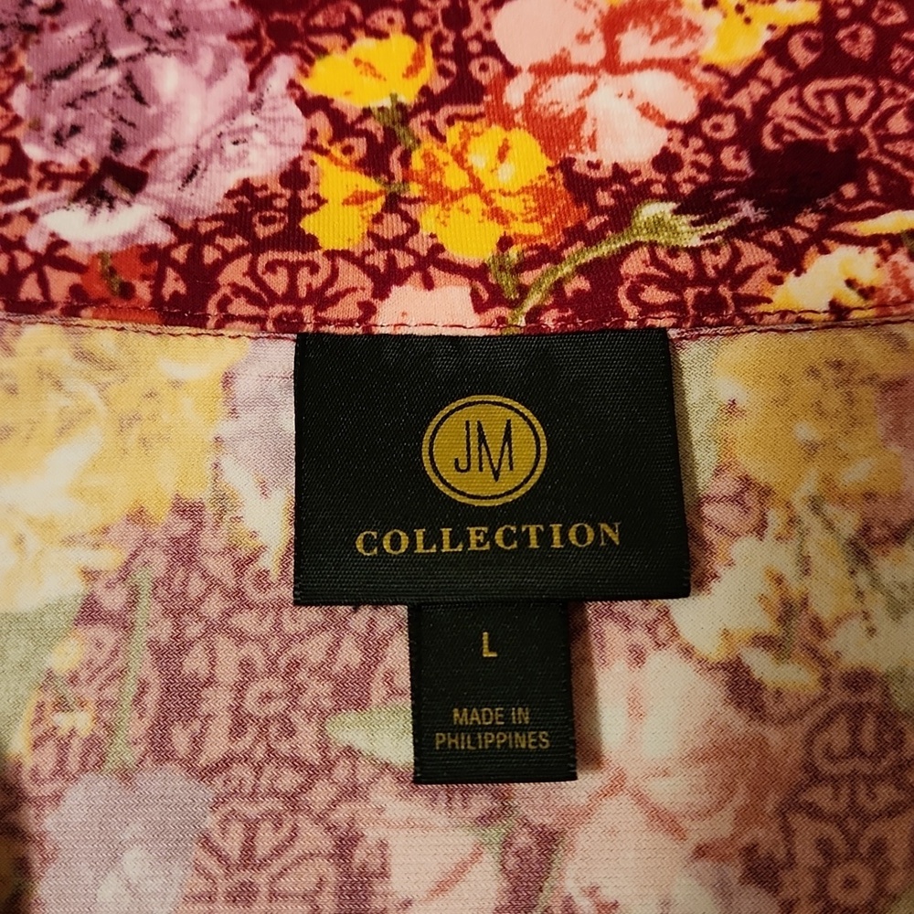 JM Collection Floral Belted Top - Picture 6 of 14